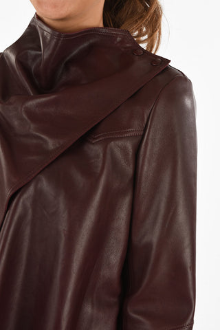 waist length leather biker jacket