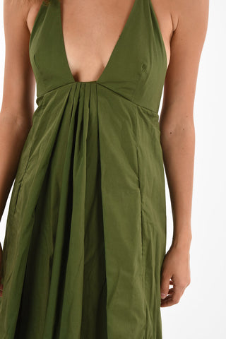 evening lenght halterneck dress
