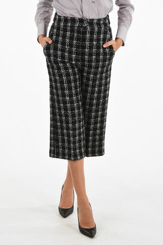 Pantalone capri gingham check