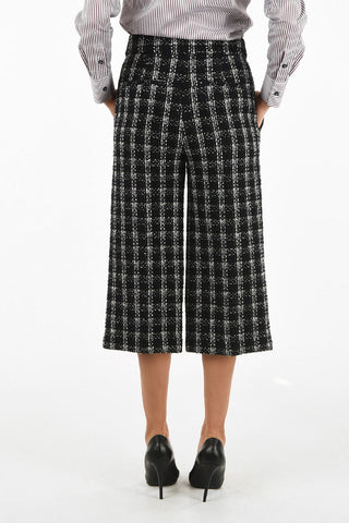 Pantalone capri gingham check