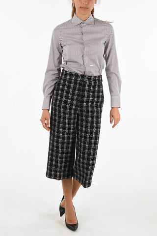 Pantalone capri gingham check