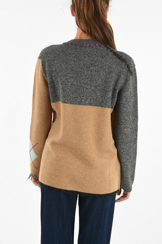 argyle v-neck sweater