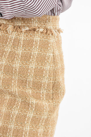 gingham check mini skirt