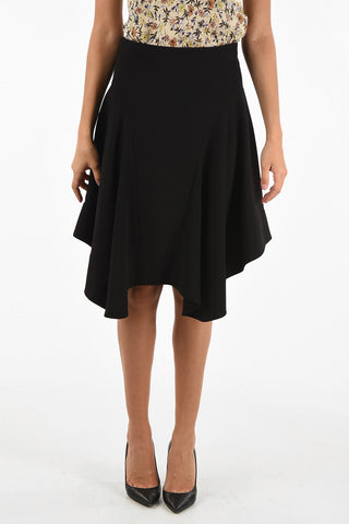 gonna flared midi con zip posteriore