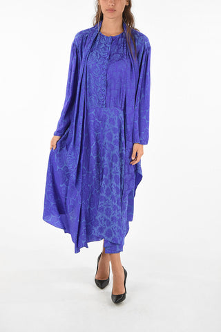 Floral Printed Pleated Shirt Dress