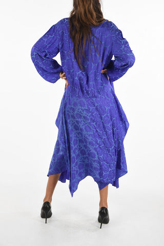 Floral Printed Pleated Shirt Dress