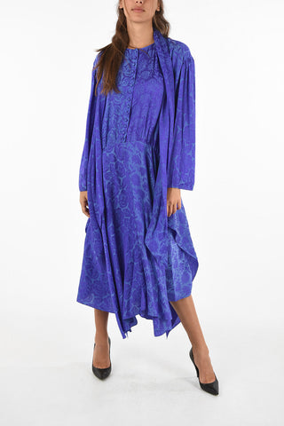 Floral Printed Pleated Shirt Dress