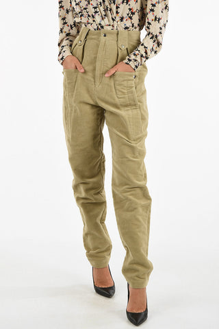 high-rise waist velvet DERRISY pants