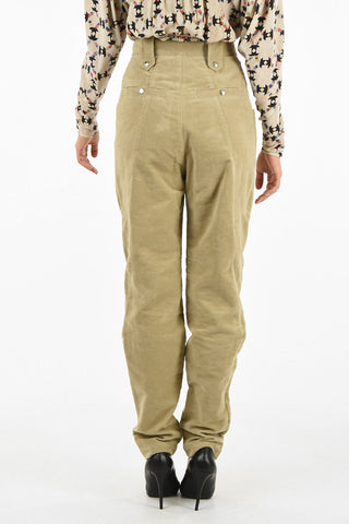 high-rise waist velvet DERRISY pants