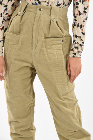 high-rise waist velvet DERRISY pants