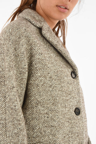plain herringbone chesterfield coat