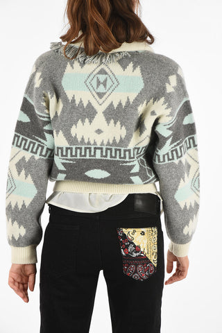 cardigan icon jacquard cardi crop