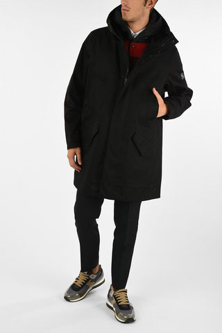 hidden closure down jacket