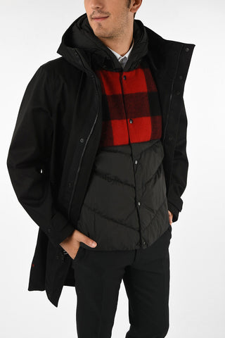 hidden closure down jacket