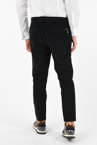 pantalone corduroy con elastico in vita