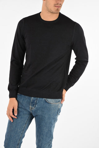 maglia girocollo in lana vergine