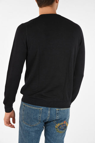 maglia girocollo in lana vergine