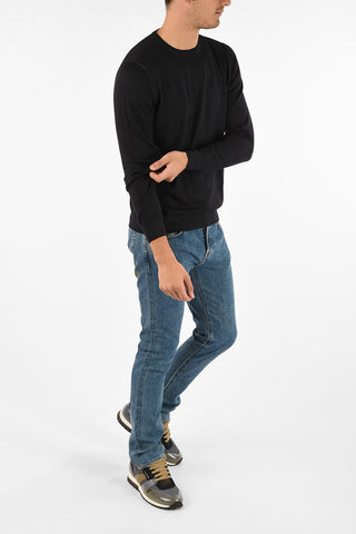 maglia girocollo in lana vergine