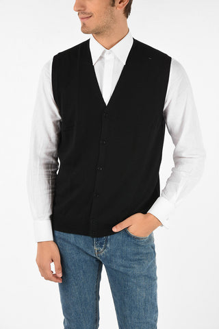 Virgin wool Sleeveless cardigan