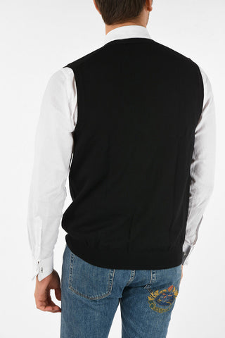 Virgin wool Sleeveless cardigan