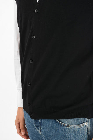 Virgin wool Sleeveless cardigan