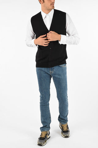 Virgin wool Sleeveless cardigan