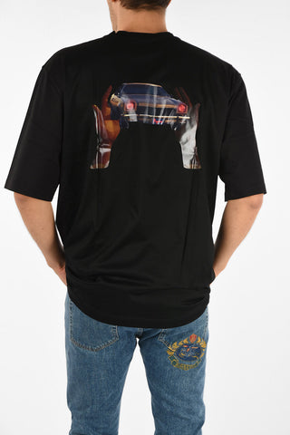 printed back  t-shirt
