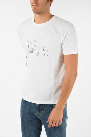 t-shirt con stampa girocollo