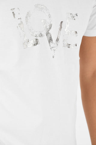 t-shirt con stampa girocollo