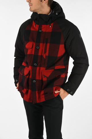 hooded gun club check down jacket