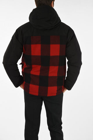 hooded gun club check down jacket