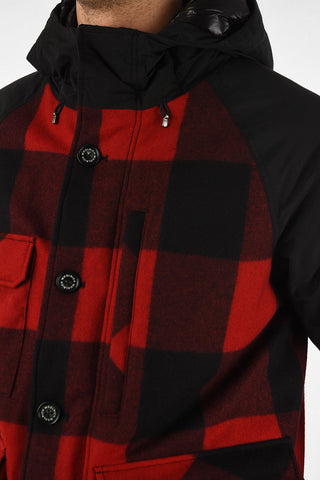 hooded gun club check down jacket