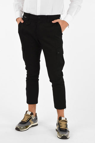 hidden closure capri cargo pants