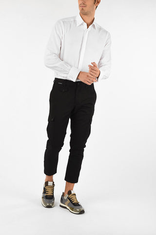 hidden closure capri cargo pants