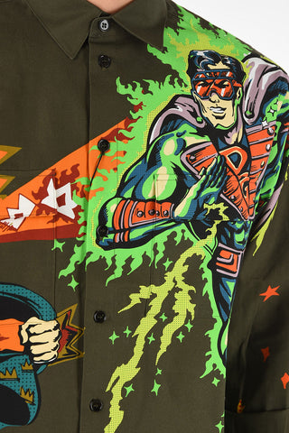 printed superman shirt