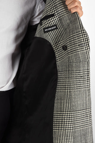 cappotto Chesterfield doppiopetto pied-de-poule