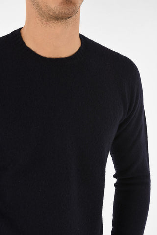 fuzzy crew-neck sweater
