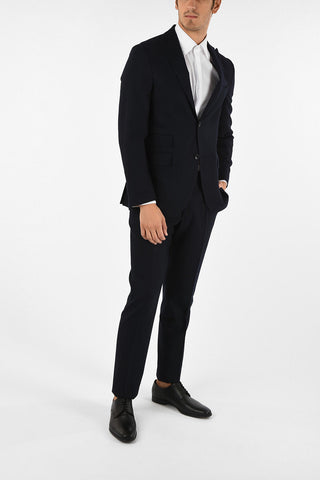side vents ribbed 2-button suit