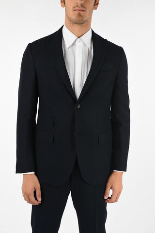 side vents ribbed 2-button suit