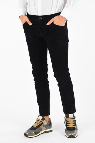 velvet skinny fit pants