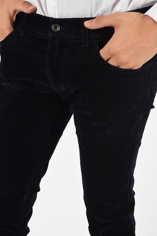 velvet skinny fit pants