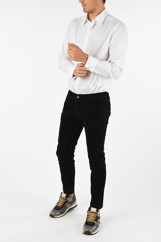velvet skinny fit pants