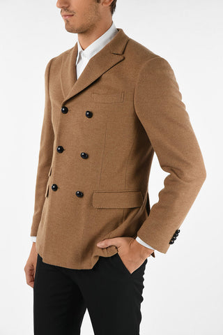 virgin wool side vents double-breasted MIRO’ blazer