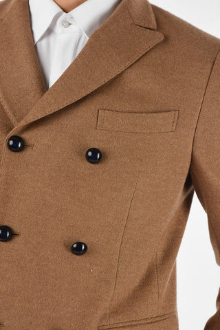 virgin wool side vents double-breasted MIRO’ blazer