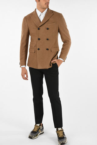 virgin wool side vents double-breasted MIRO’ blazer