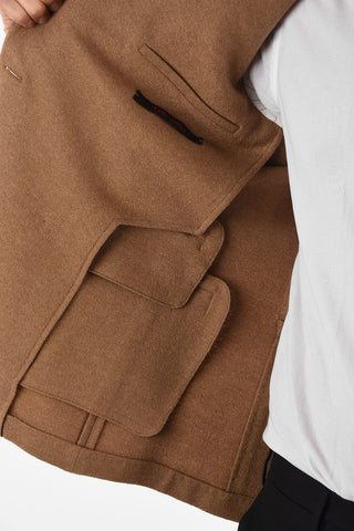 virgin wool side vents double-breasted MIRO’ blazer