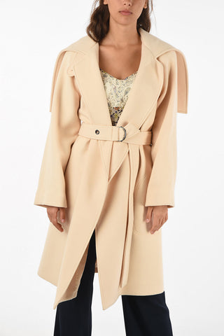 cappotto capelet con Cintura