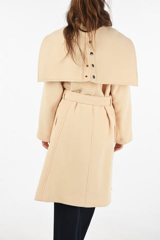 cappotto capelet con Cintura