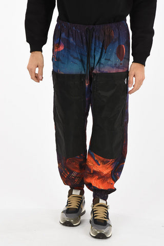 Pantalone jogger fantasia astratta