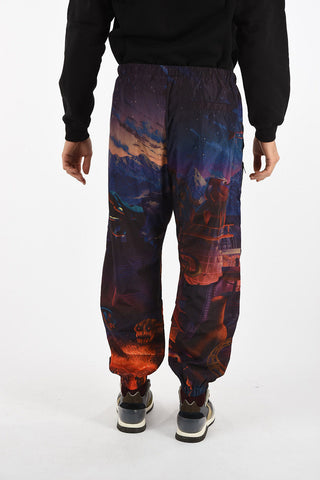 Pantalone jogger fantasia astratta